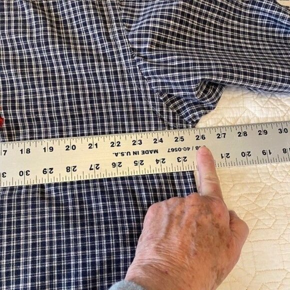 VTG Polo Ralph Lauren Blake Size XXL Men's Plaid Heavy Cotton Button Up Shirt - Picture 7 of 10